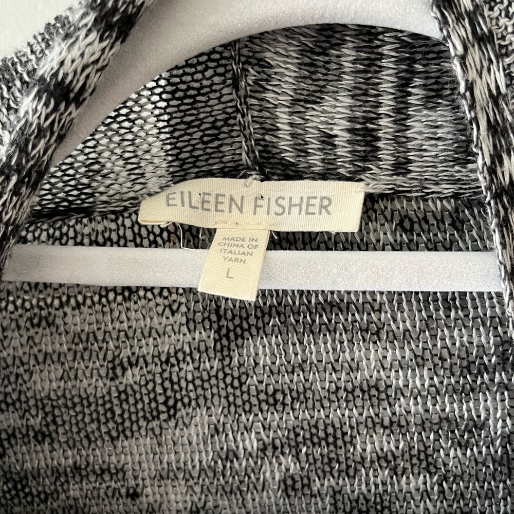 Eileen Fisher Linen Cardigan Size Large - Picture 2 of 8